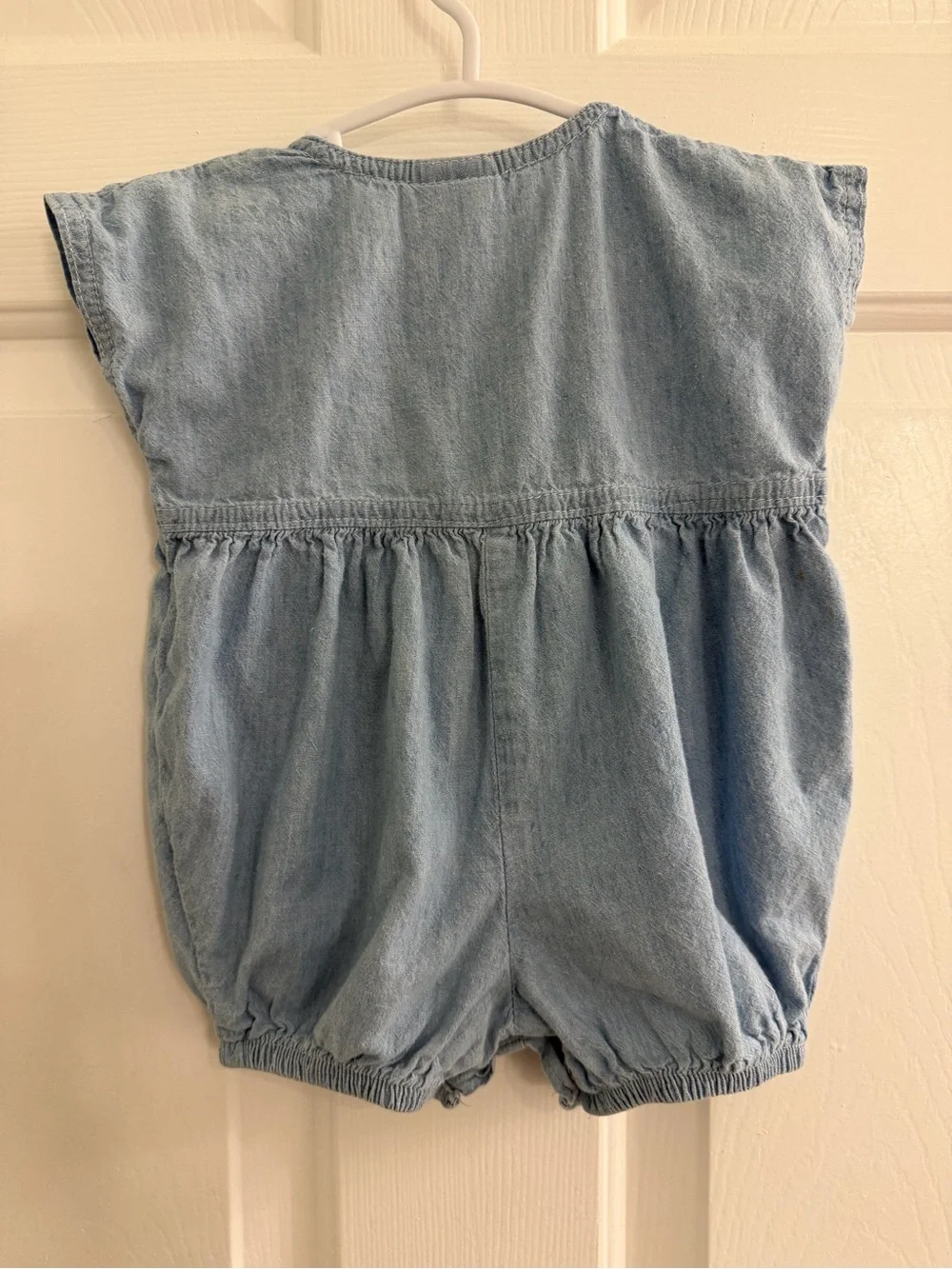 Vintage 90s OshKosh B'Gosh Baby Star Chambray Bubble Romper 3-6M USA